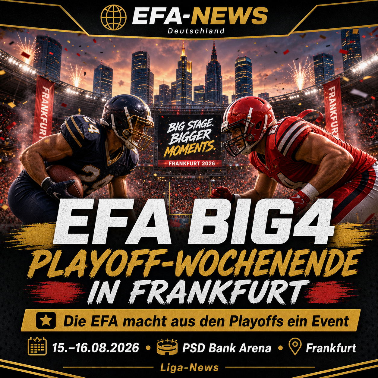 EFA BIG4: Playoff-Wochenende in Frankfurt nimmt Form an – EFA-NEWS.de