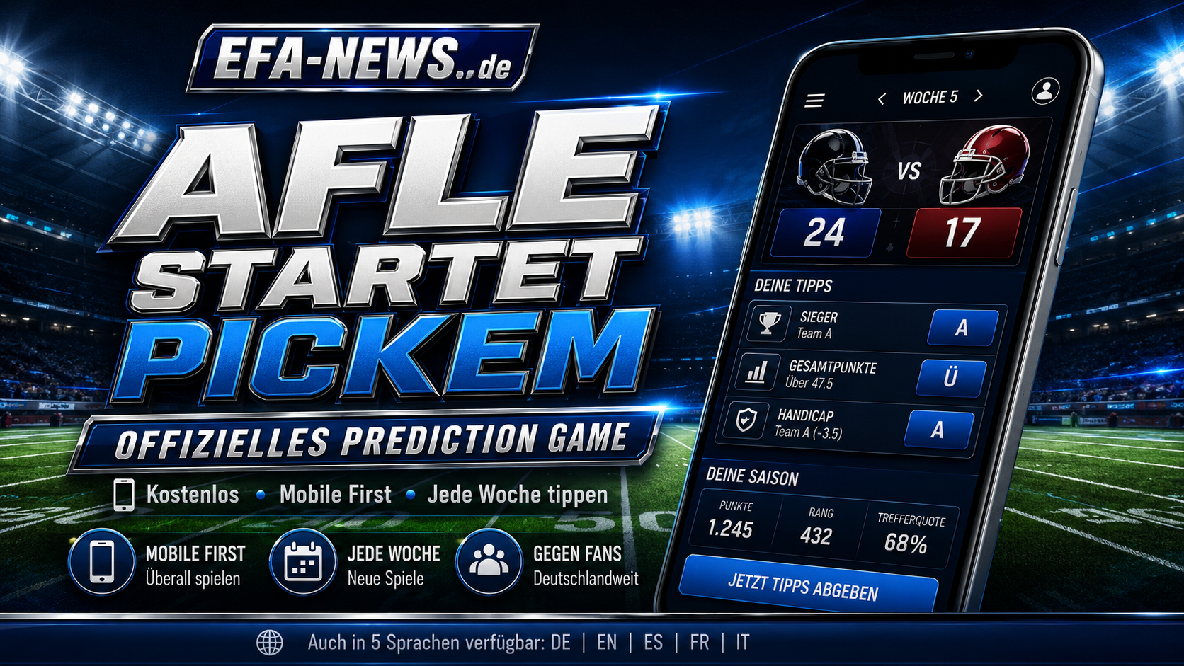 AFLE startet offizielles Prediction Game Pickem – EFA-NEWS.de