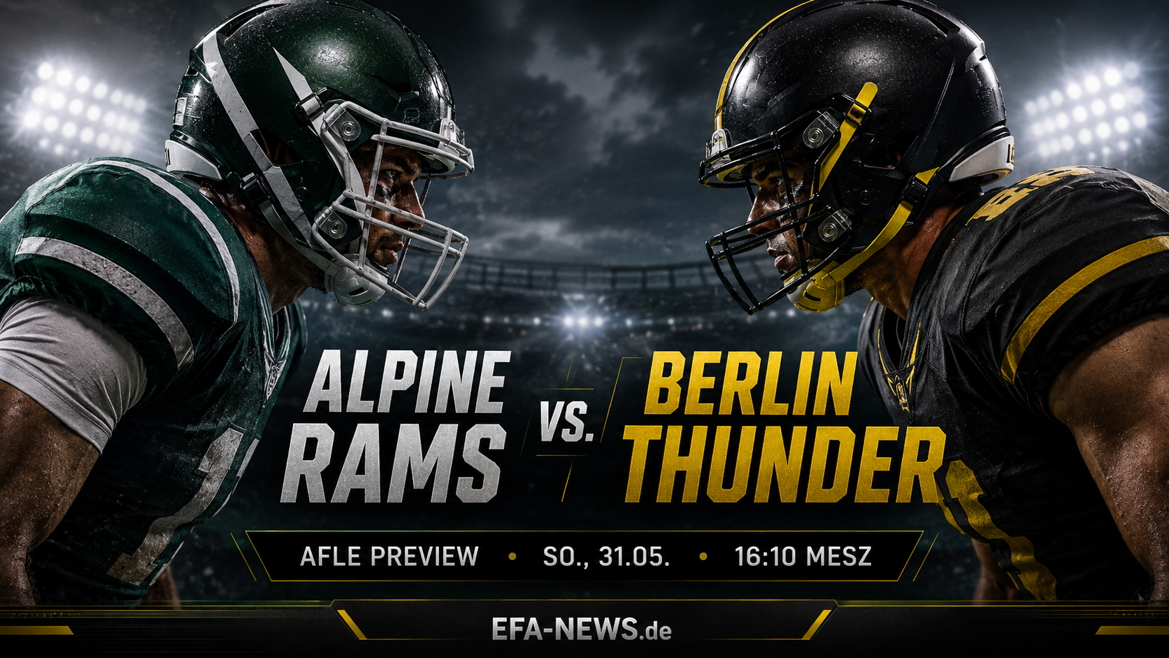 Alpine Rams gegen Berlin Thunder: Heimauftakt mit echter Upset-Gefahr – EFA-NEWS.de