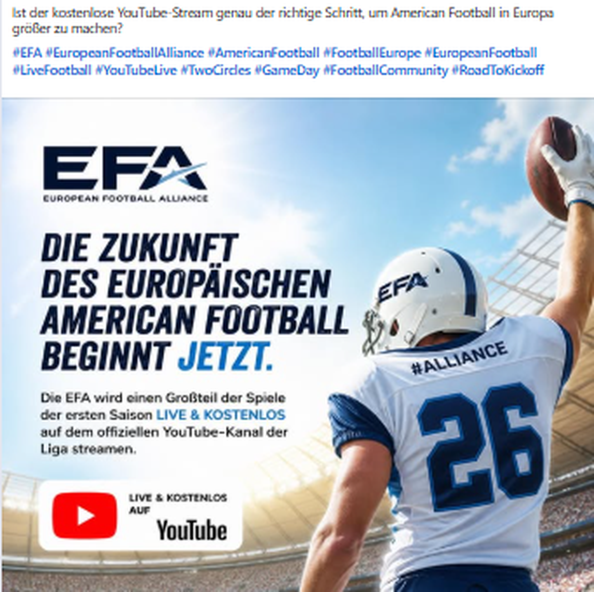 Die Zukunft des europäischen American Football beginnt jetzt – EFA-NEWS.de