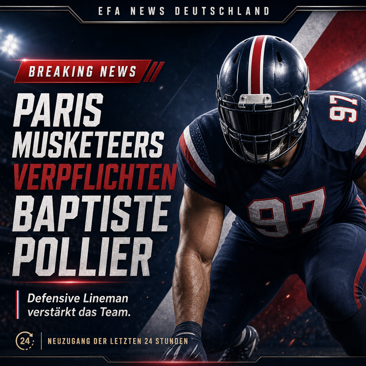 Paris Musketeers verpflichten Baptiste Pollier – EFA-NEWS.de