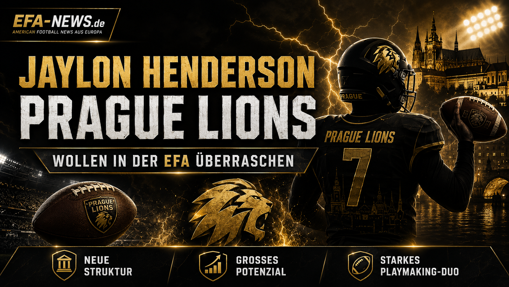 Jaylon Henderson: Prague Lions wollen in der EFA überraschen – EFA-NEWS.de