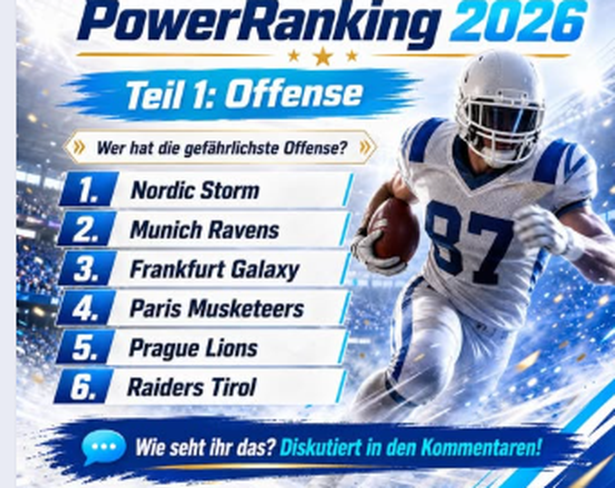 EFAND Power Ranking 2026 – Teil 1: Offense – EFA-NEWS.de