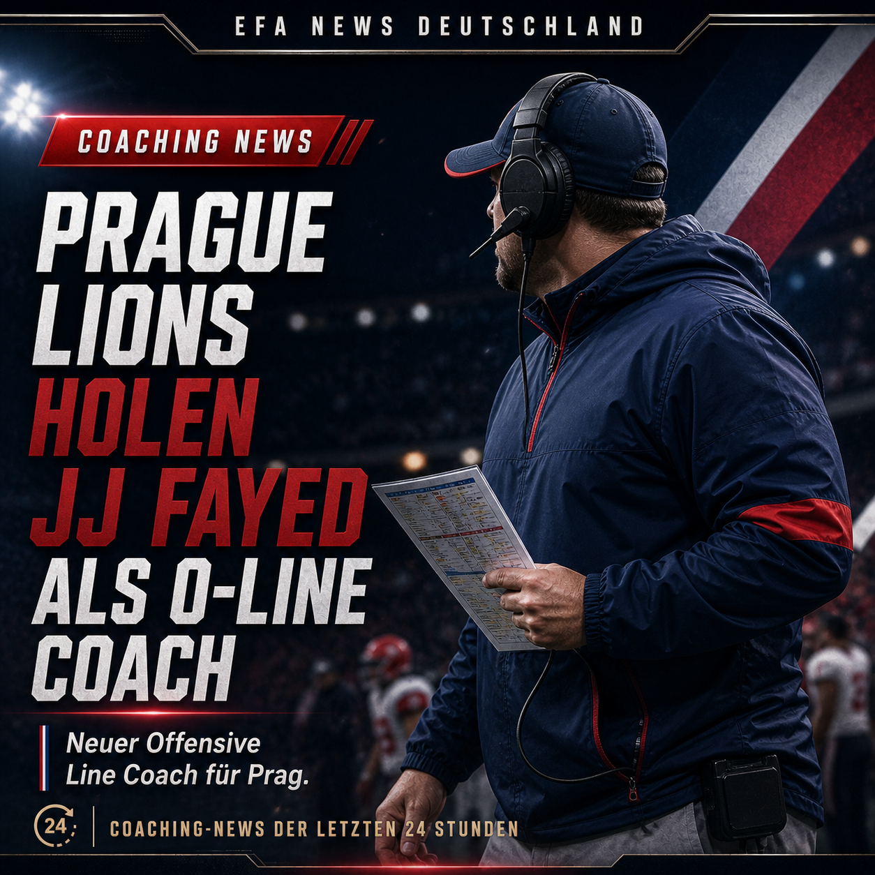Prague Lions ficha a JJ Fayed como O-Line Coach – EFA-NEWS.de
