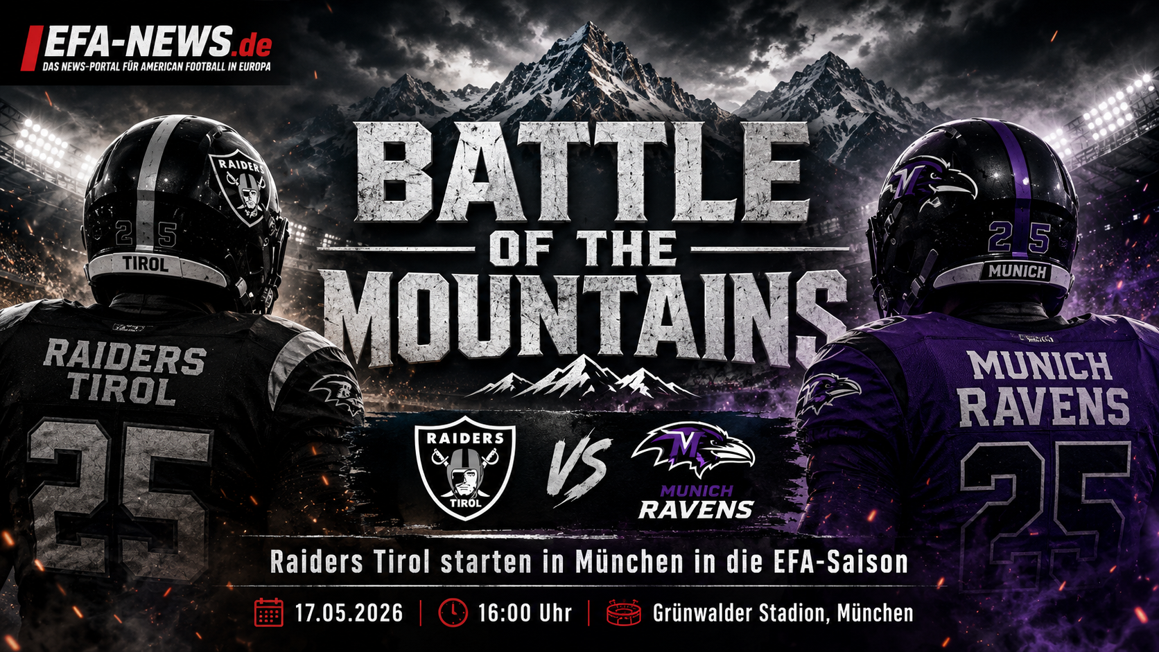 Battle of the Mountains : Raiders Tirol lance sa saison EFA à Munich – EFA-NEWS.de